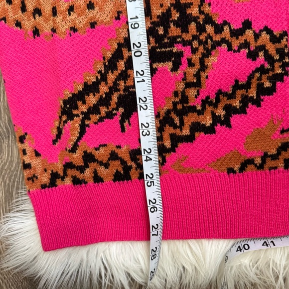 Farm Rio Pink Croco Knit Cardigan - Picture 8 of 9